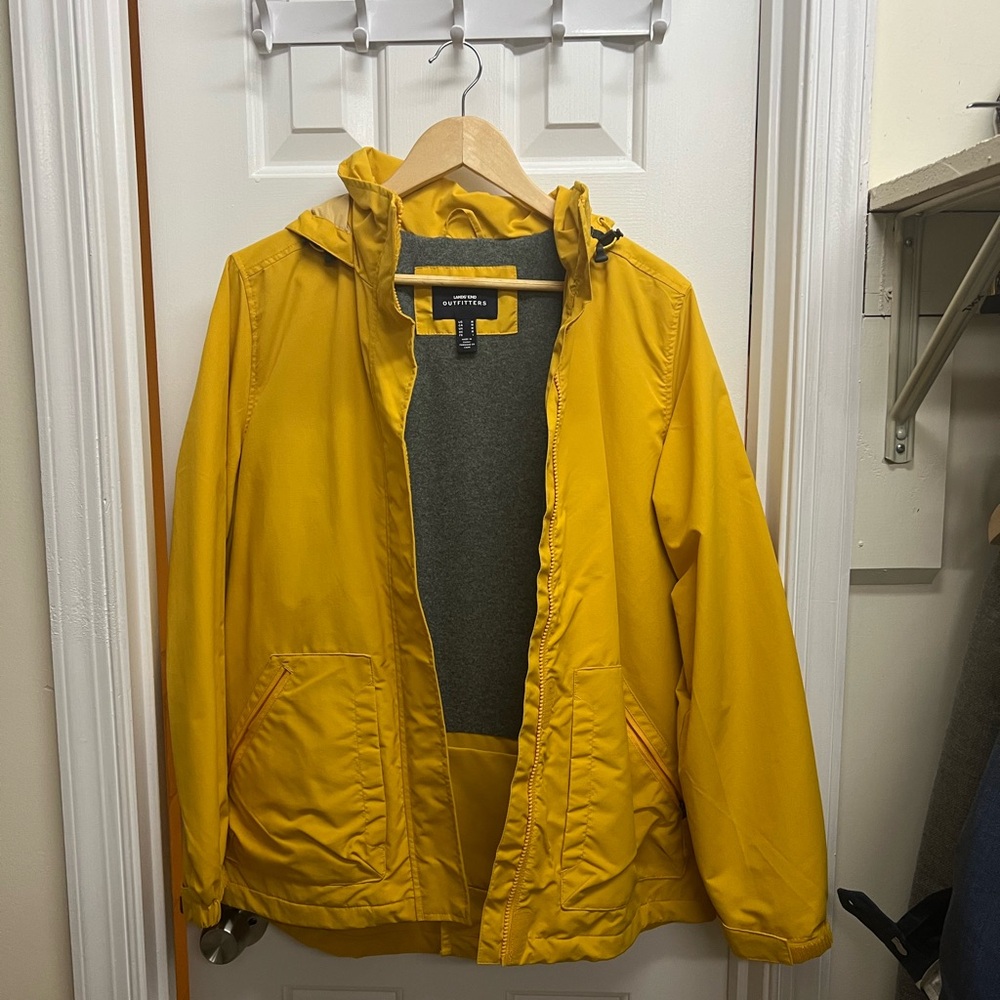 Lands' End Mustard Yellow Hooded Utility Jacket